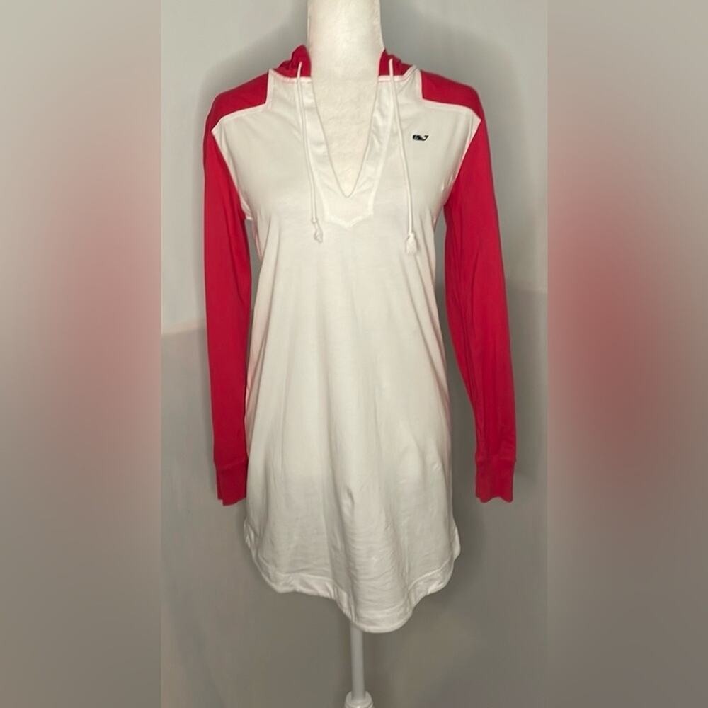 NWOT vineyard vines 100% cotton white and hot pink swimsuit cover up